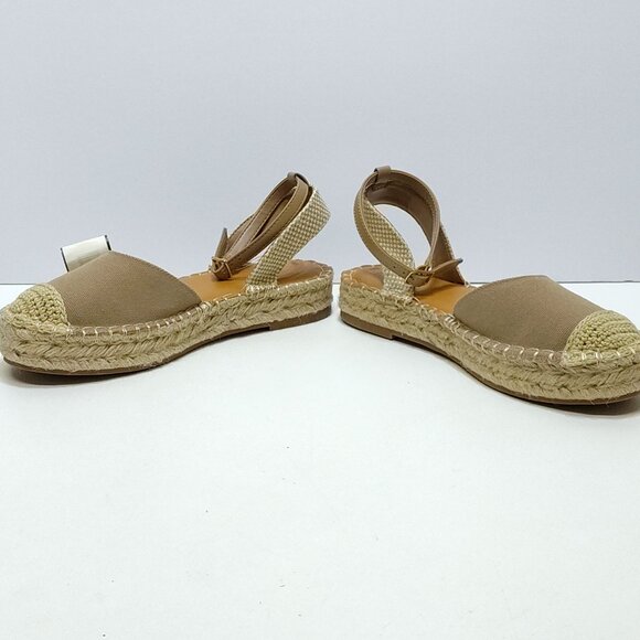 Time And Tru Platform Espadrilles Woven Ankle Strap Size 8.5 Adjustable Buckle - Picture 3 of 10